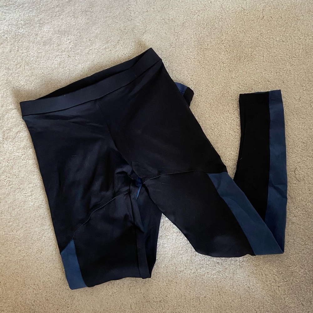 Morrissey Blue Suede Detail Leggings